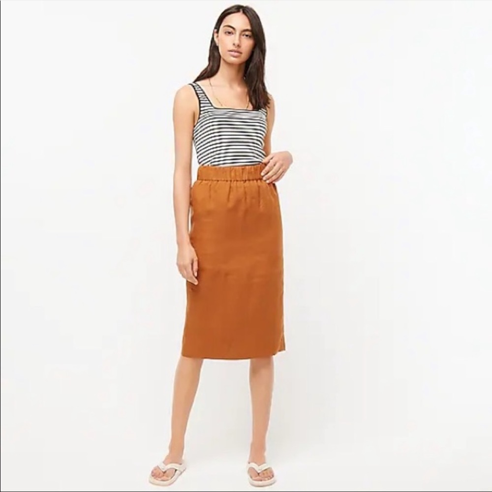 NWT JCrew Pull-on Linen Skirt